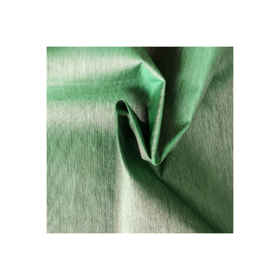 
20d Nylon polyester two color tones shiny taffeta calendering fabric for down proof jackets wears 