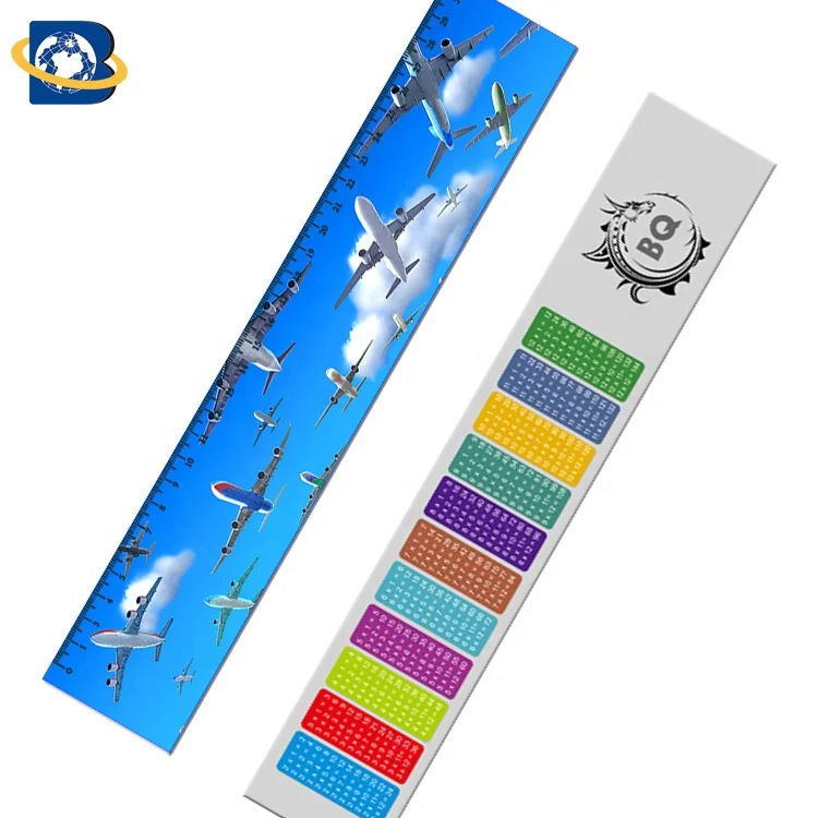 
OEM 3d lenticular Ruler Promotional Gift Stationery custom shape and design 
