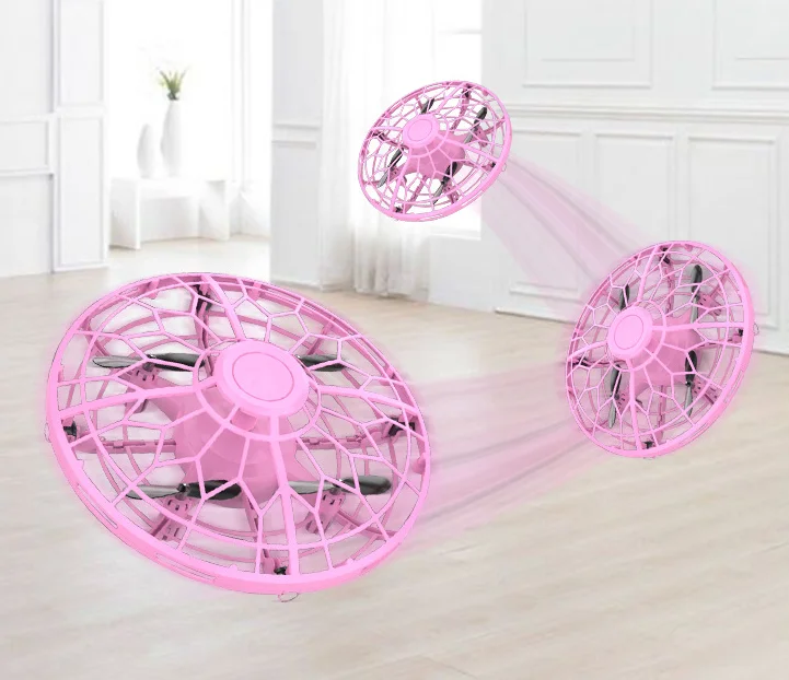 S338 Luminous UFO Ball Rotating Induction Hover Orb Saucer Nova Drone Boomerang Balls Spinner Hand Control Led Flying Ball