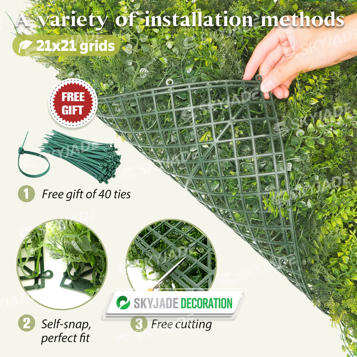 IVY wall Grass Wall Panel Artificial Plant Wall Grass SKZ50-JIAO Artificial Boxwood Hedges