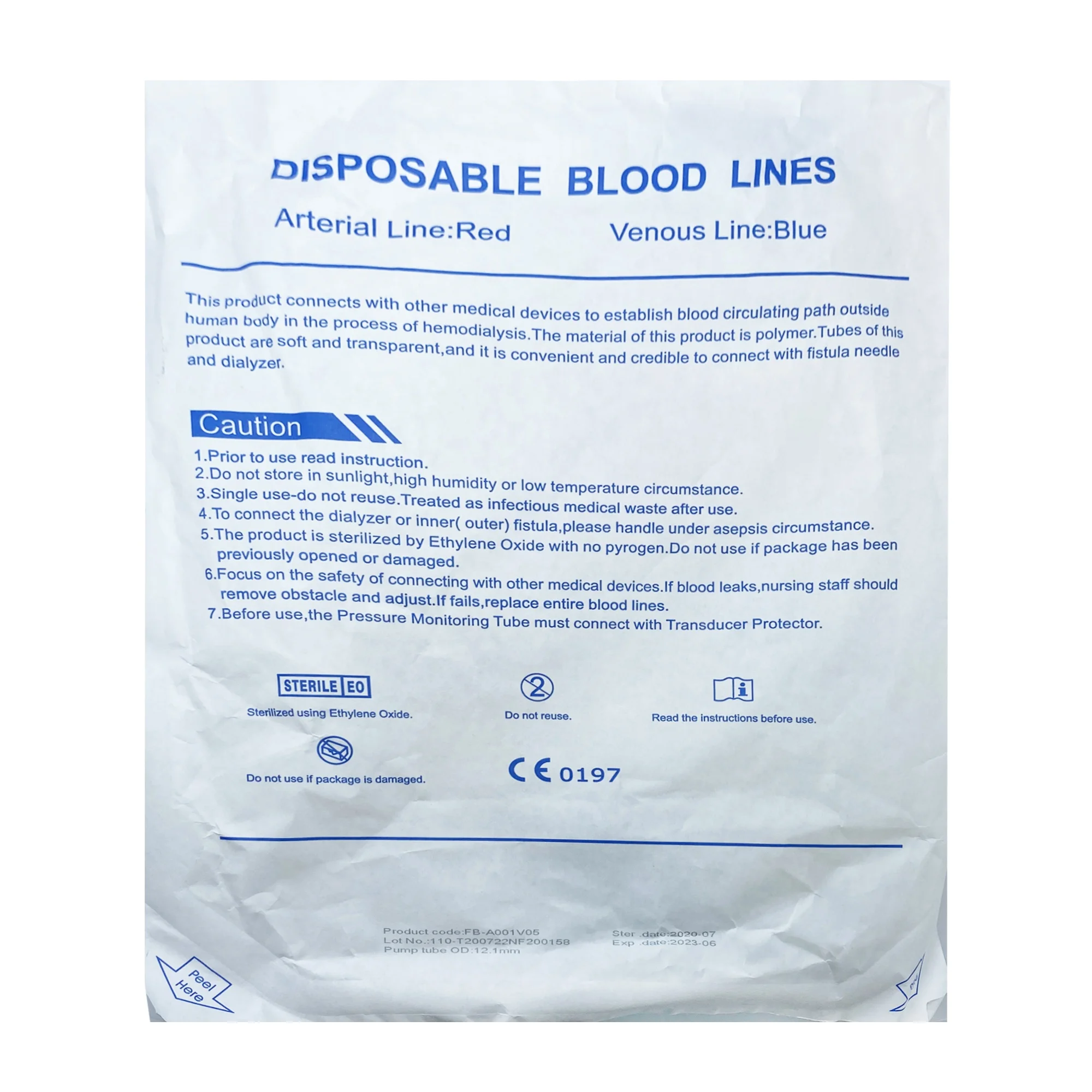 Disposable Dialysis Bloodline Hemodialysis Blood Tubing Set Blood Line Blood tubing set,CE certified Hemodialysis bloodline