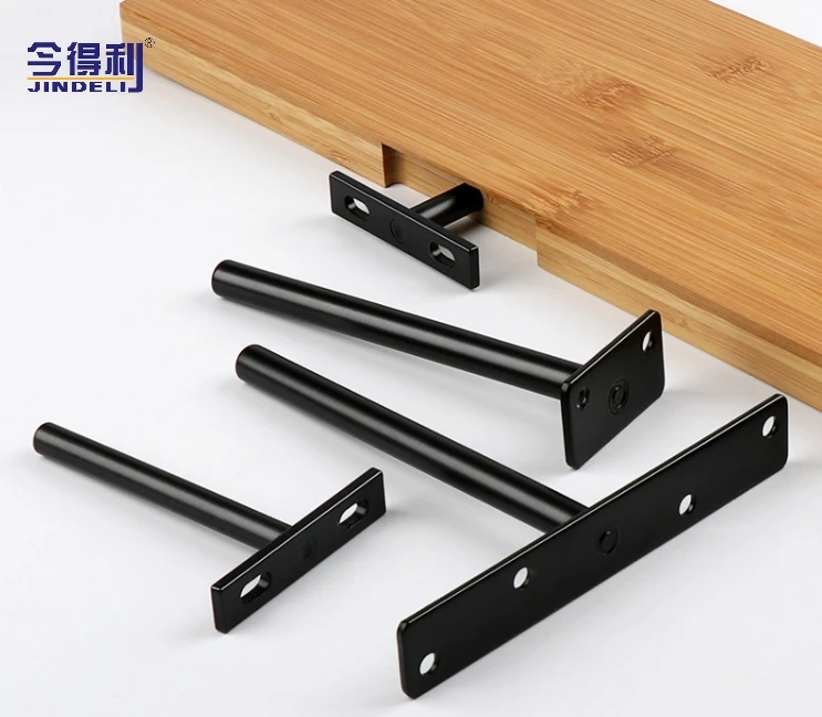 Factory custom wall hanging hardware bracket T -shaped black invisible dark installation bracket bracket plate accessories suppo
