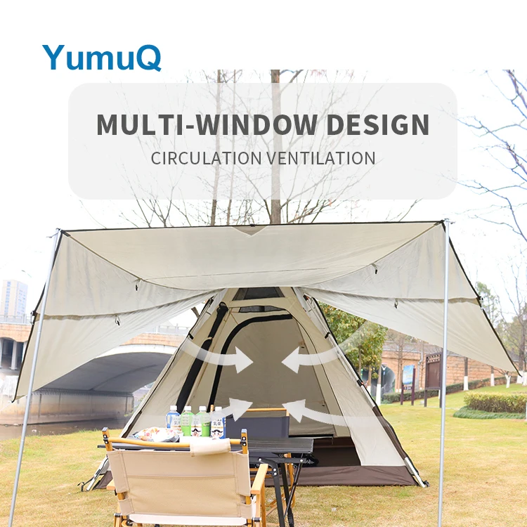 YumuQ Waterproof Camping Cotton Canvas Complete Adults Tipi Other Yurt Glamping Tent For Adults Packpacking