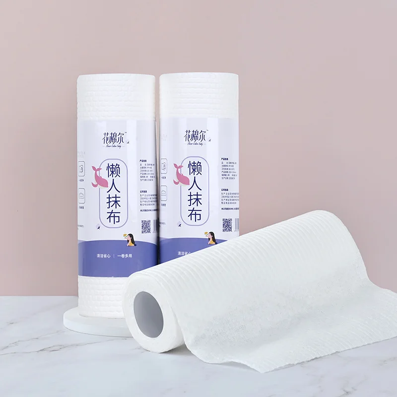 Rolled Disposable Rag Multi-functional Dishwashing Cloth Household Kitchen Absorbent Cleaning Cloth Non-woven Lazy Rag