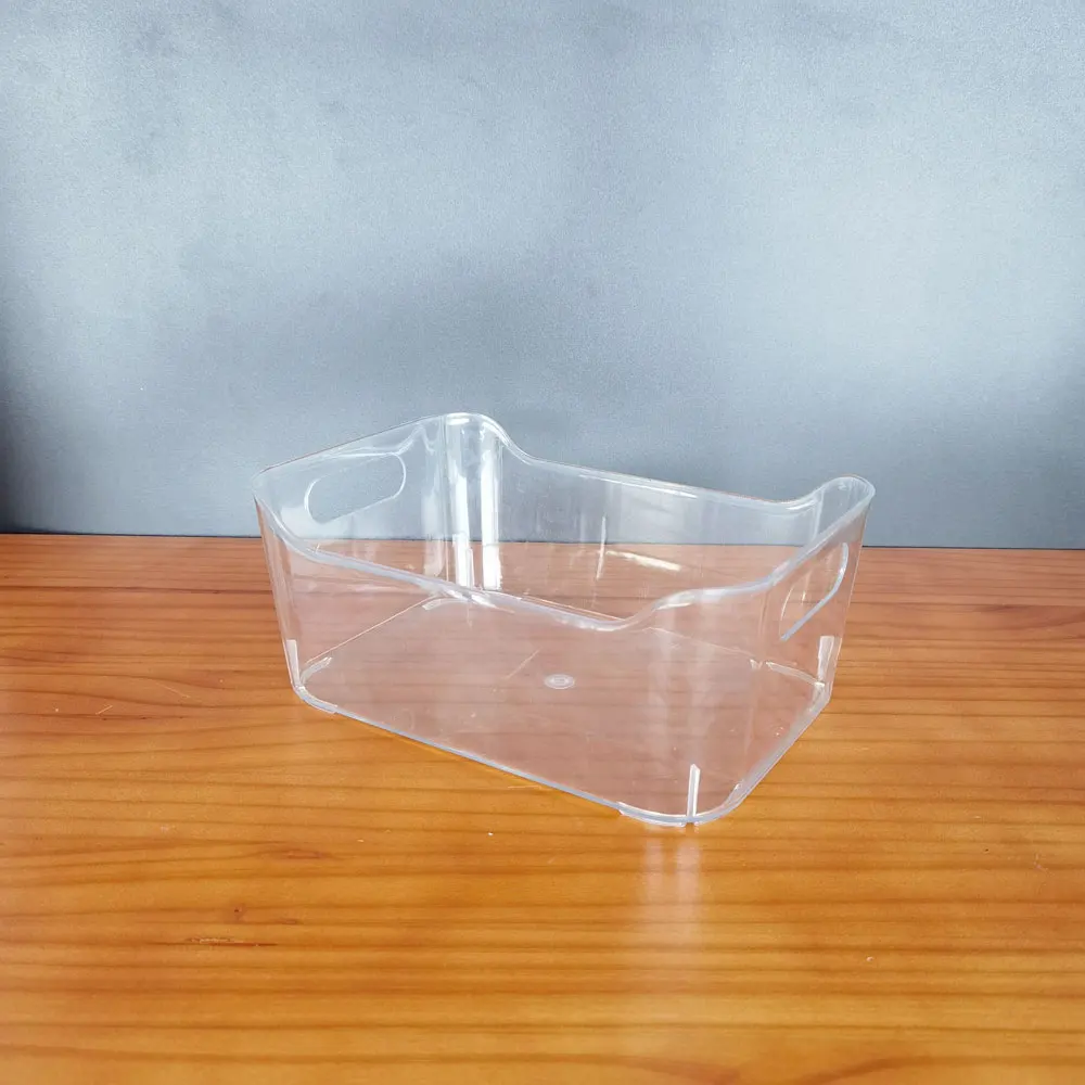 
Real custom clear transparent PET drawer refrigerator plastic storage bins wholesale pantry freezer fridge organizer 