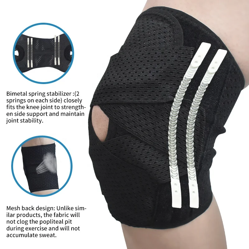 OEM&ODM Summer Knee Brace for Arthritis Pain Relief with Mesh Fabric with Side Stabilizers Soft Bandage for Sports Tear ACL