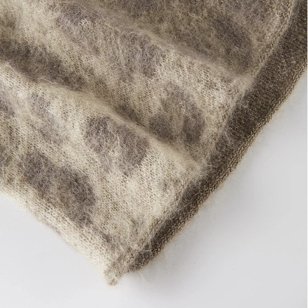 Трикотажный свитер для женщин, мохеровый Пушистый свитер, кардиганы, вязаная одежда, свитер, кардиган с V-образным вырезом, плотный вязаный компьютером зимний