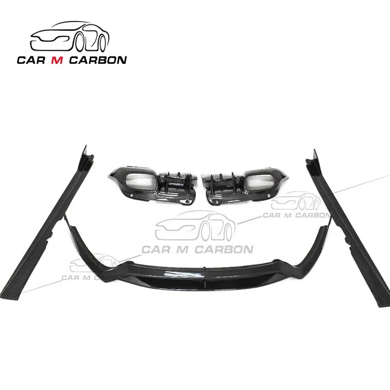 Carbon fiber car accessories for F12 DMC style body kits with front spoiler rear diffuser side skirts rear wing