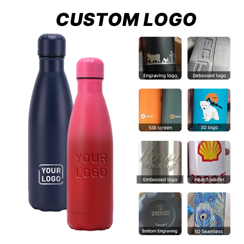 17oz cola shape fitness thermo cup sport eco friendly vacuum metal stainless steel flask insulated water bottle with custom logo