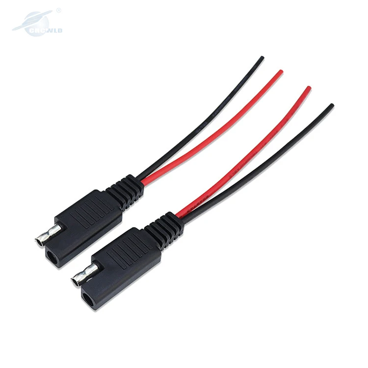Custom SAE 2 Pin Connector Plug Automotive Solar panel Extension 12V Battery Extension Cable 12 gauge photovoltaic wire harness