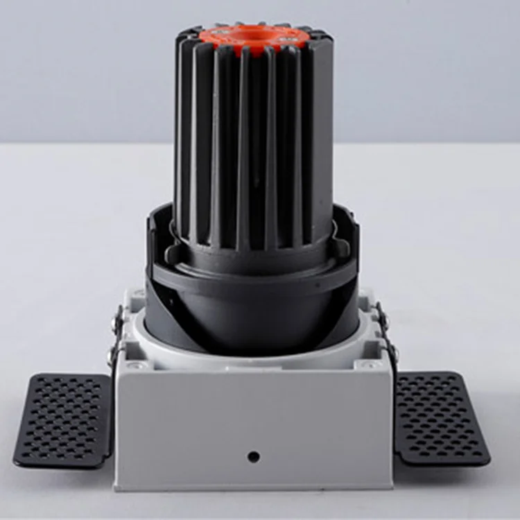 Home Office Mr16 Lamp Holder Gu10 Spotlight Aluminum Face Ring Led Module Square Bracket Perforated Ceiling Downlight