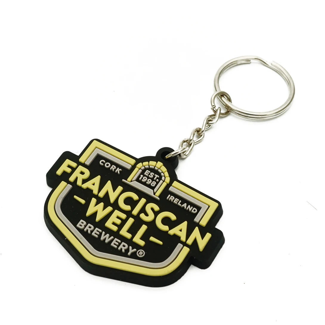 factory metal crafts wholesale custom logo promotional gift mini gun 3D sports rubber soft pvc keychain custom metal