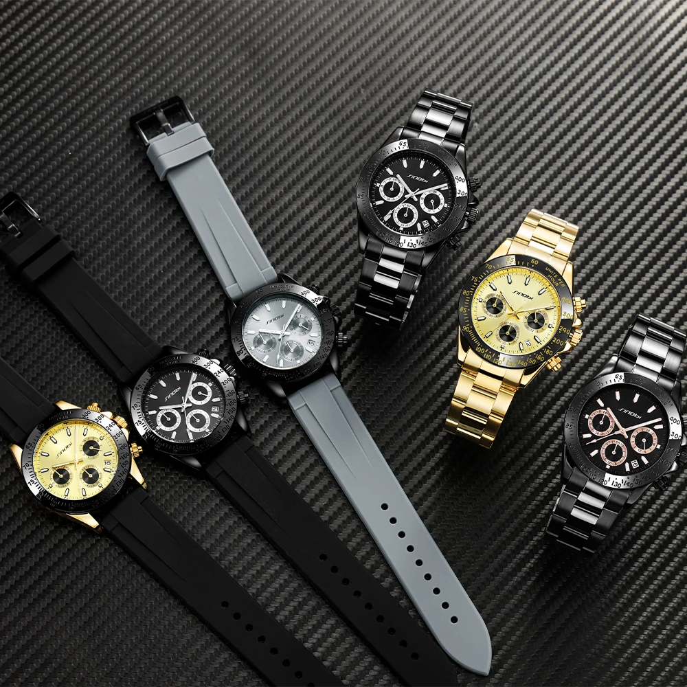 Sinobi Wristwatch with Calendar Branded Quartz Watches for Online Selection