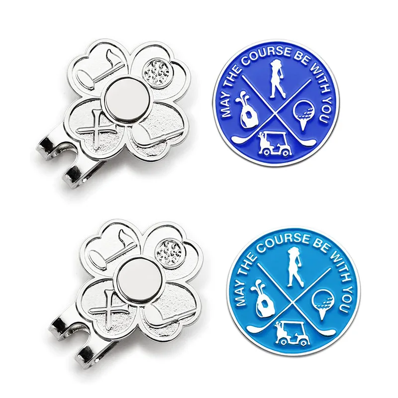 Golf ball marker custom logo 25mm high quality good price bulk metal golf ball marker magnet