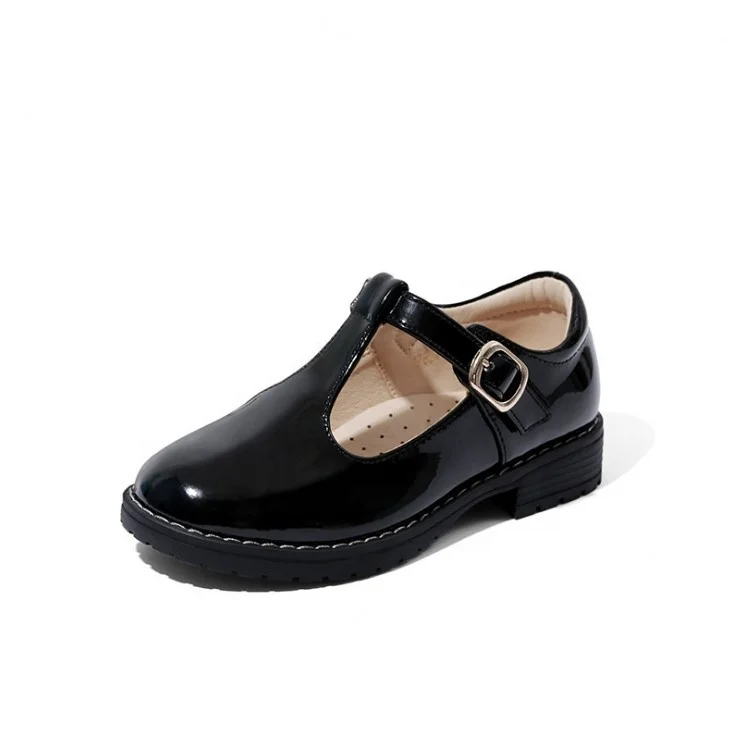 Spring new girls casual shoes stylish uniform kids dress shoes durable black school shoes for girls