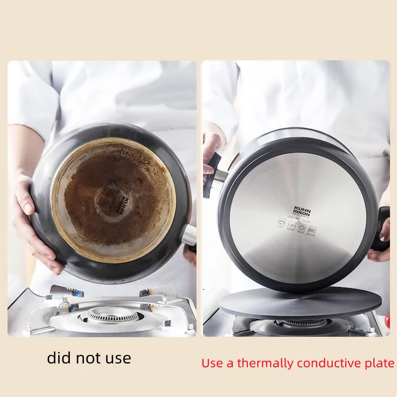 Aluminum Quick Thawing Plate Rapid Thermal Conduction Plate Anti-burning Black Multifunctional Round Thawing Plate