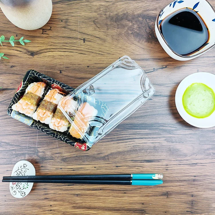 Wholesale Modern Style Convenient rectangle platter Container  Food Open anti fog Lid Plastic Box for take out