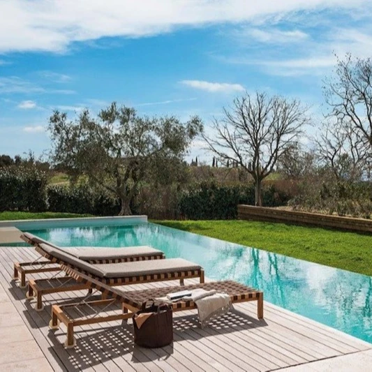 
Luxury modern rattan wicker swimming pool patio outdoor chair sun lounger 