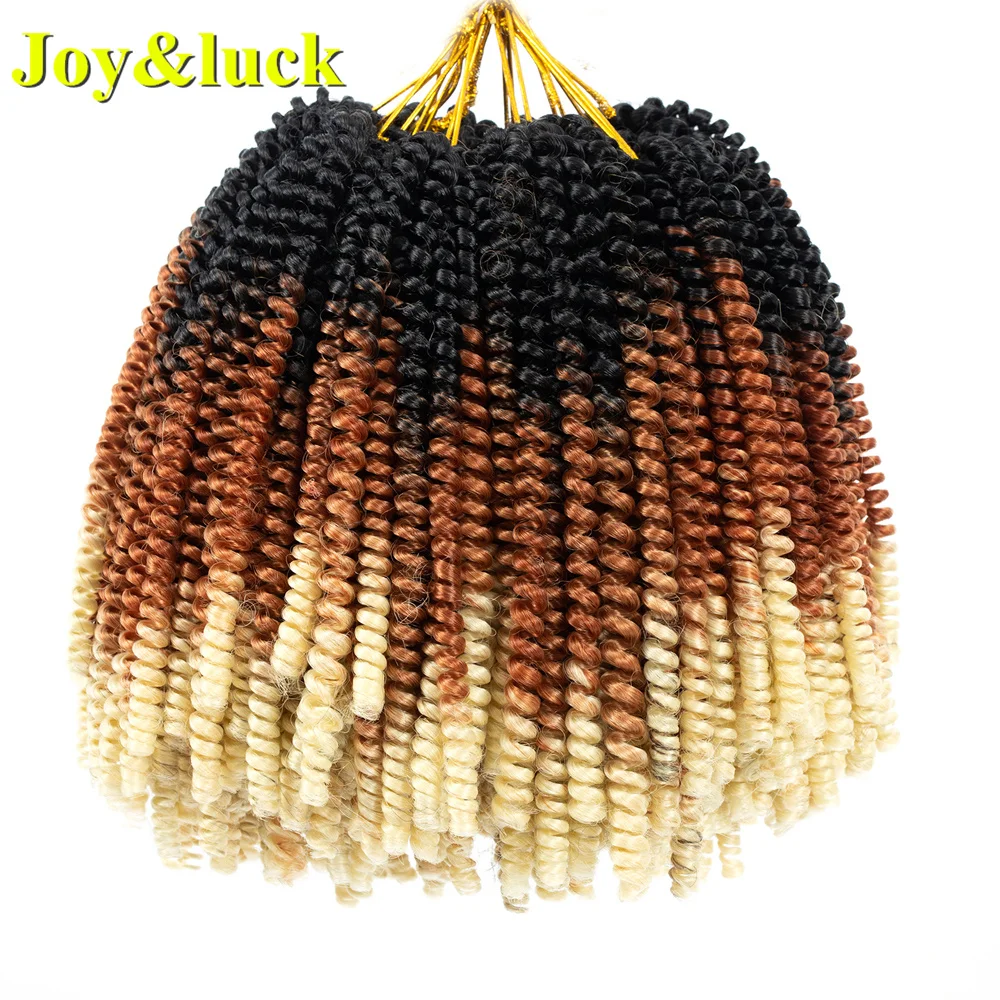 30 Strands Wholesale Price Synthetic Hair Extension 12 Inch Ombre Kinky Curly Crochet Braiding Braids Colour Spring Twist Hair