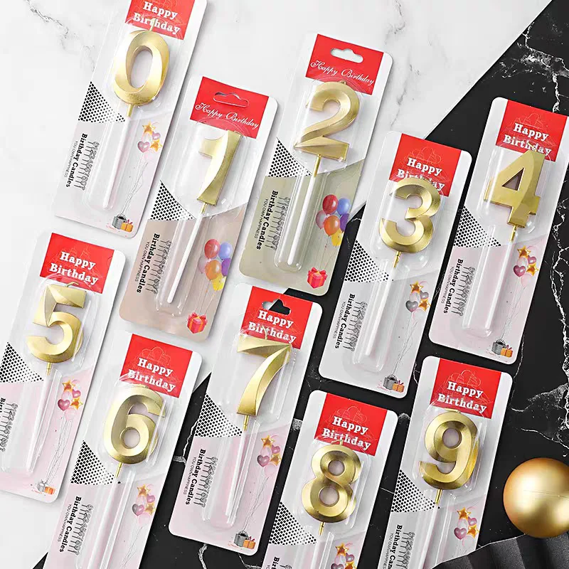 cake decorating supplies High Quality Paraffin Wax Birthday Candles Digital Cake Decor for Graduation Packaged in Boxes