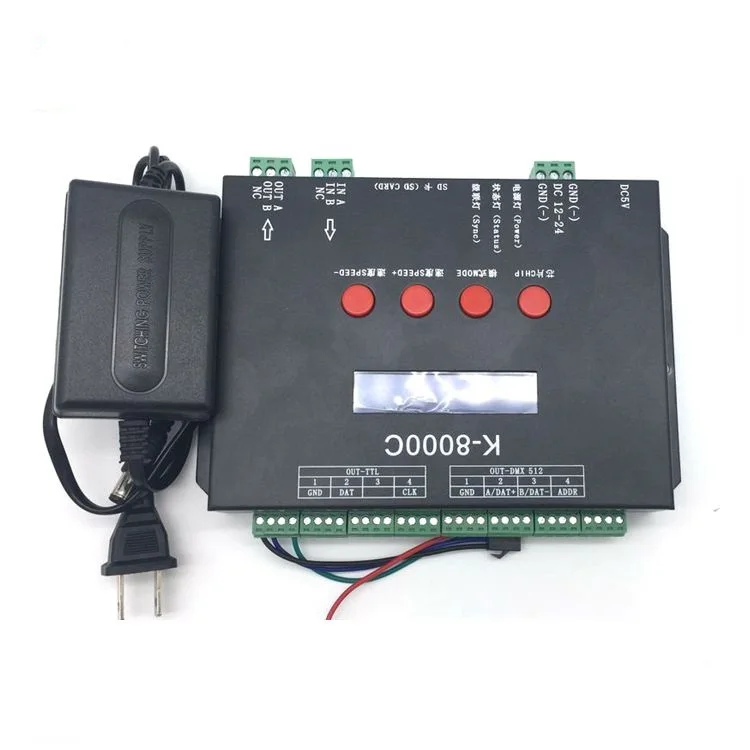 K-8000C Most Popular Led Sd Card Controller Led Light Chain Controller Programmable Led Controller