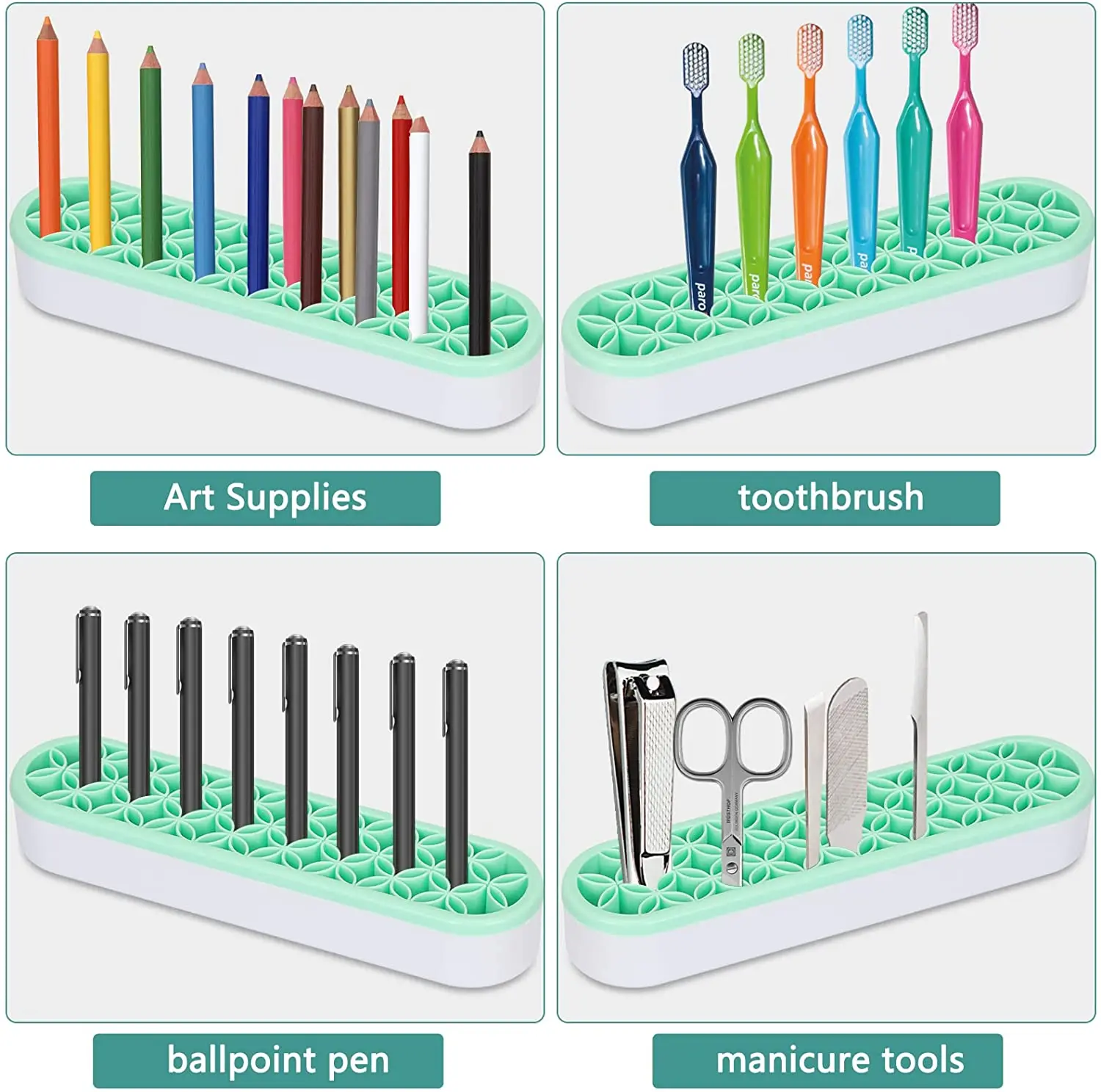 Silicone Makeup Brush Holder, Multipurpose Beauty Tool Organizer Make up Brush Storage Stand for Painting Pen Brushes