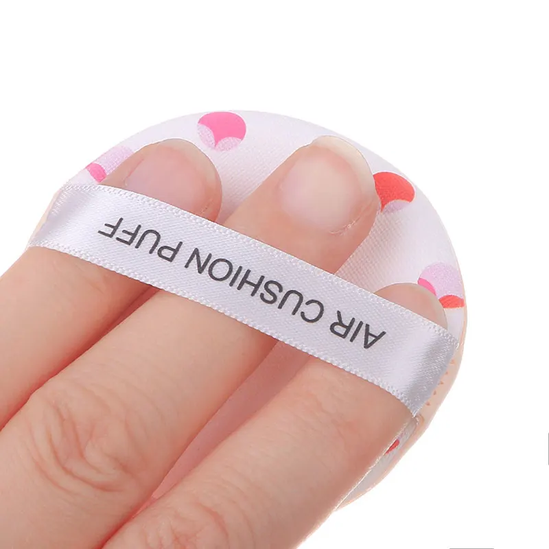 Premium latex free sponge face liquid foundation sponge air cushion puff with custom logo ribbon