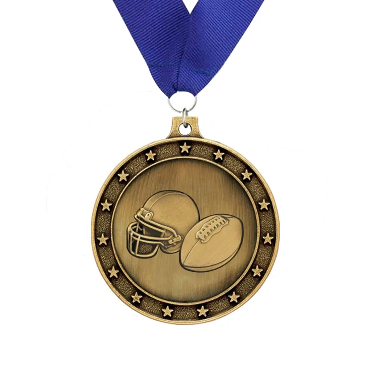 Medal Producer Customize Generic Sport Football Teams Medals Diecast Rugby Medal With Ribbons