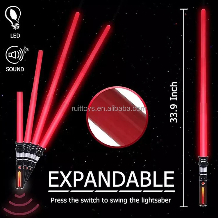 Kids War Fighting Warrior Plastic Light Up Toys Led Flashing Swords Planet Fighters Laser Sword