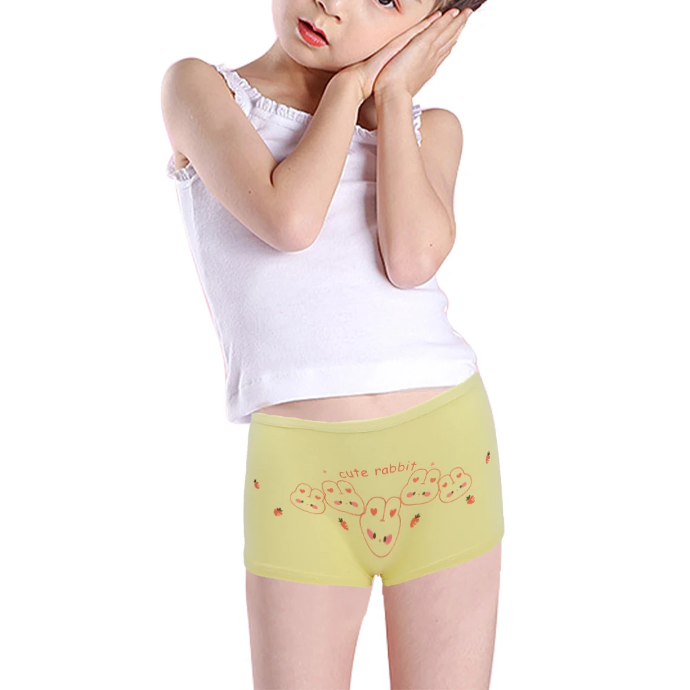 UOKIN Cartoon print korean high quality Lovely  cute kids style cosy baby girl panties children girls cotton underwear 4-10 year