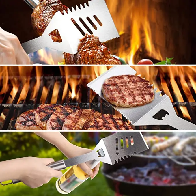 27 PCS BBQ Tool Set Stainless steel bbq tools Grill Spatula Barbecue Accessories Utensils Kit Tongs For Outdoor Camping Party