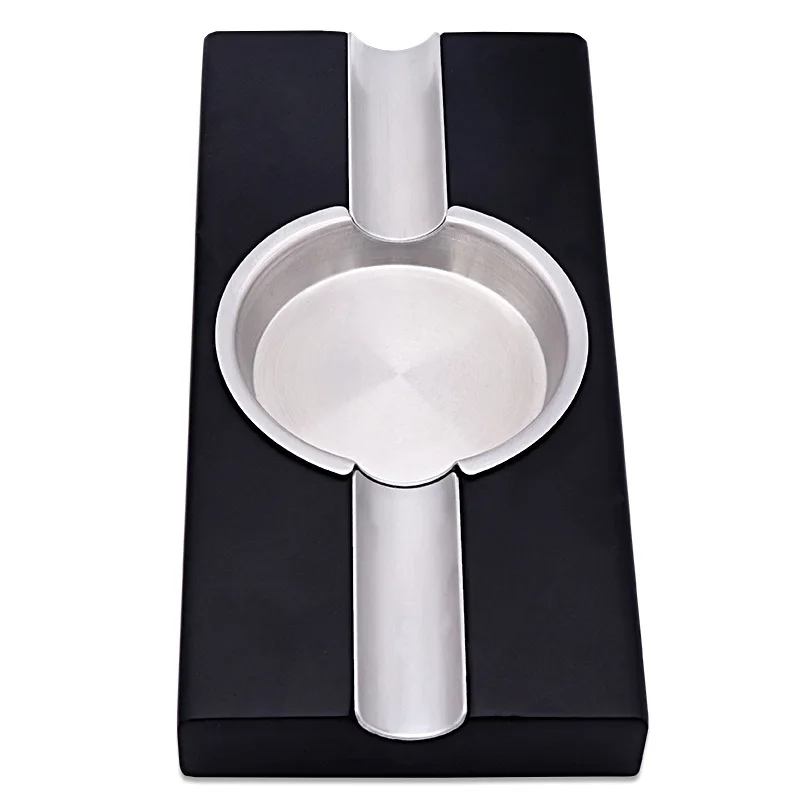 High Quality  Wooden Cigar Ashtray with Stainless Steel slot