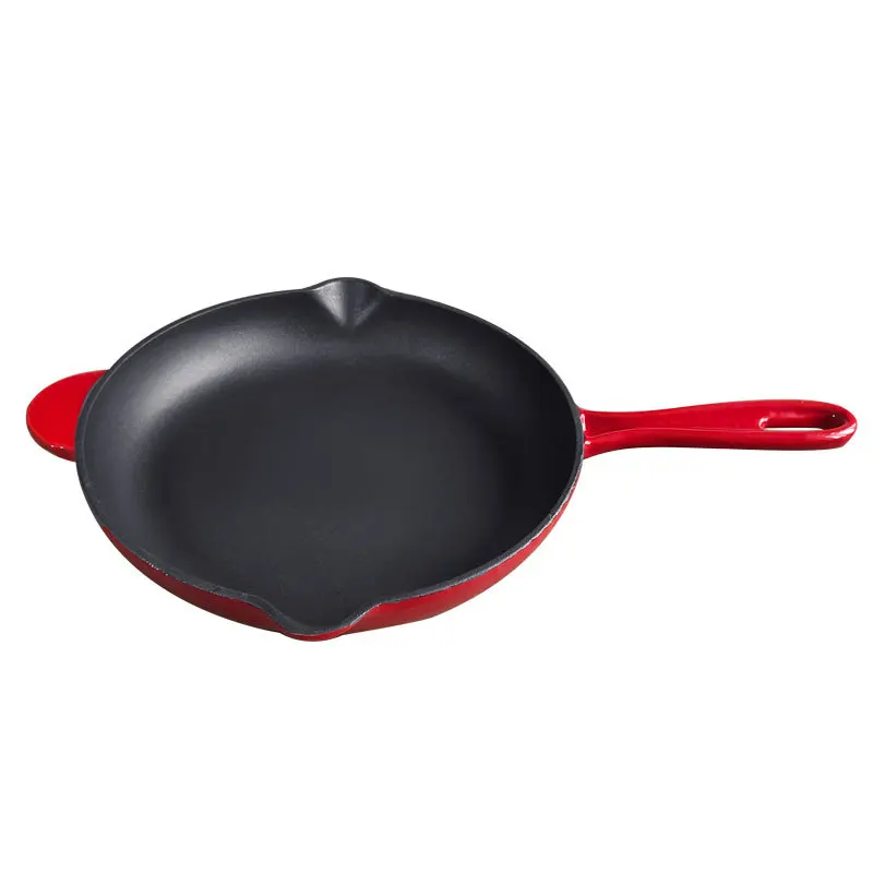 Enameled Cast Iron Fry Pan Even Heat Induction Cooktop Compatible Oven Safe Up To 400F