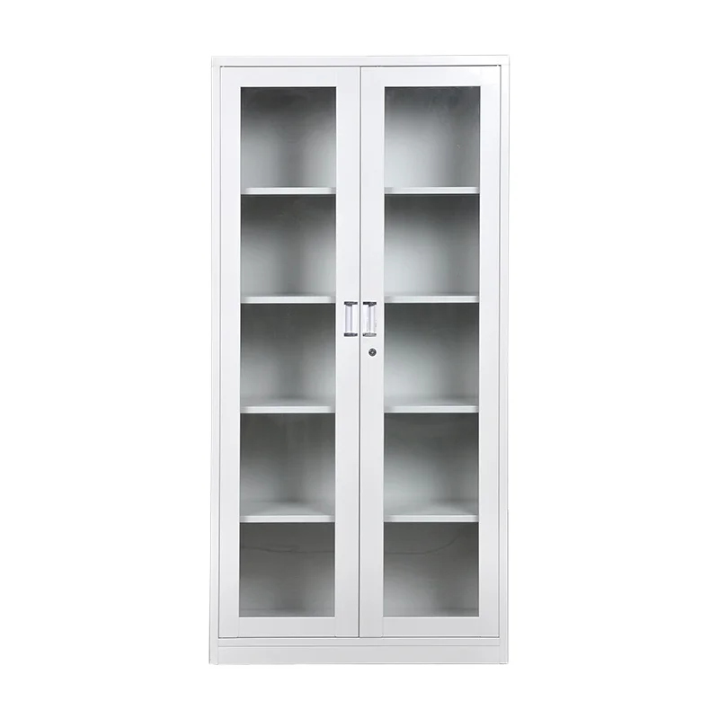 Metal Storage Cupboard File Cabinet with Glass Sliding Door Steel for Office Use Office Furniture Modern School Bag Cabinet