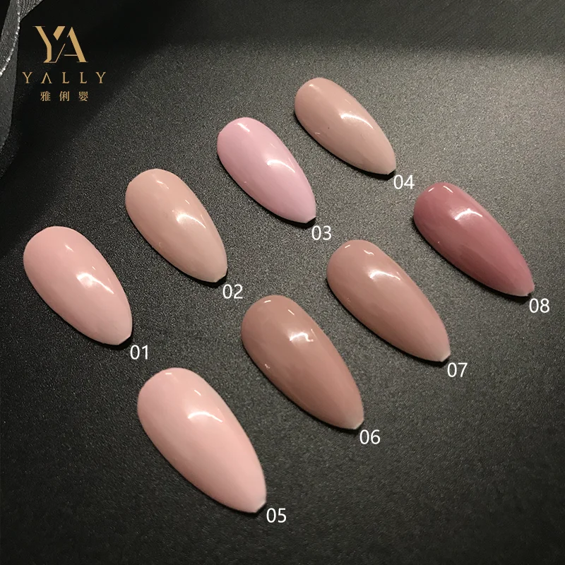 Soak Off 8pcs Gel Nail Polish Set Natural Nude Pink Colors LED Nail Gel Manicure Kit DIY Home Salon