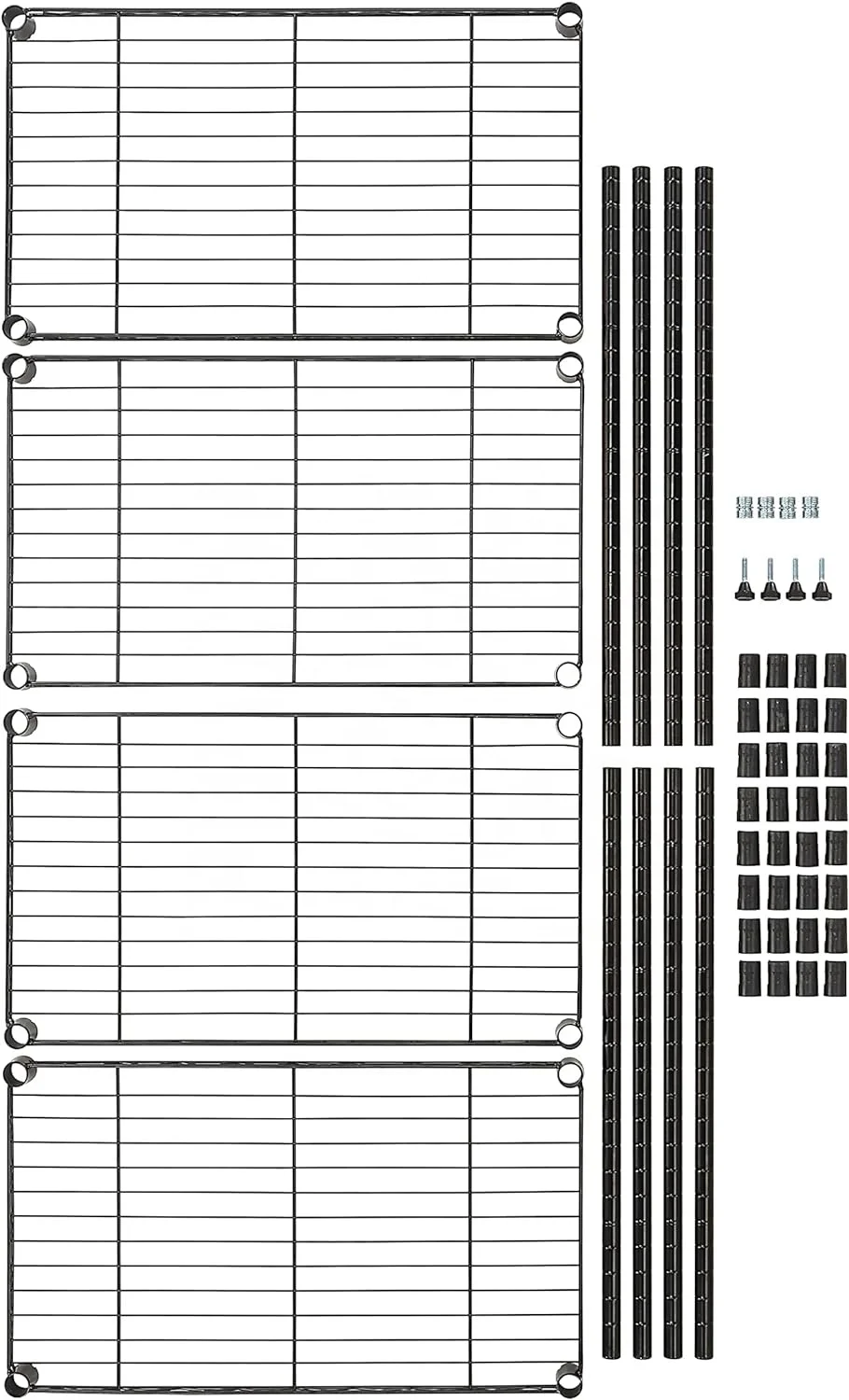 Wholesale 5-Shelf Shelving Storage Display Rack Unit Chrome Silver Metal Organizer Wire Rack With Wheels