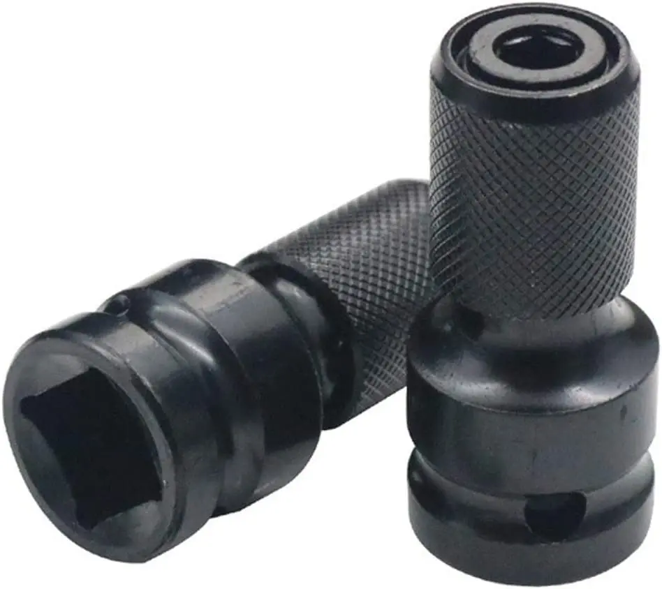 1/2 inch Square Drive to 1/4 inch Hex Female Socket Adapter Converter Chuck Adapter for Impact Air and Electric Wrench