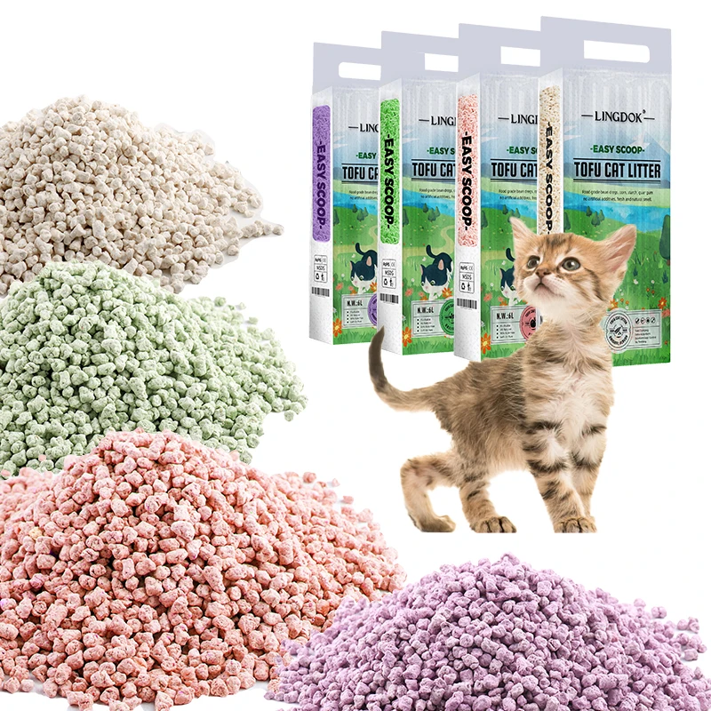 Light Weight dust free Fast Absorption Good Clumping Biodegradable 3 mm Round Space Tofu Cat Litter sand