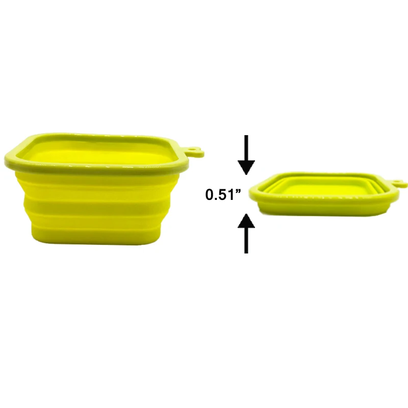 Silicone Collapsible Dog Bowls BPA Free and Dishwasher Safe Portable and Foldable Travel Bowls Carabiners Per Set