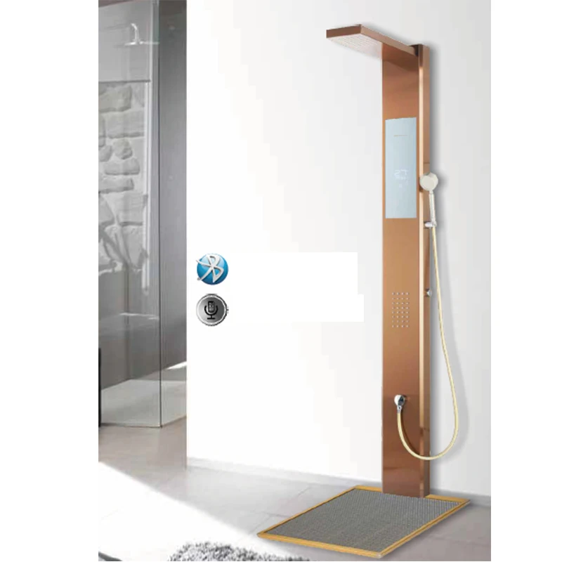 
 Стенная панель Rosegold Smart для ванны и душа, мгновенный проточный водонагреватель, Термостатические смесители, автоматическая запись тепла  