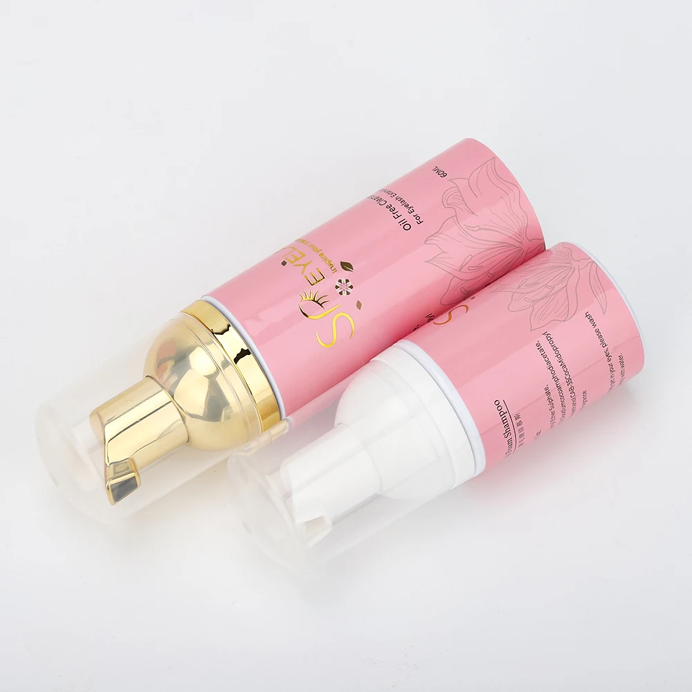 OEM Пена для ухода за ресницами от частного производителя пена удлинения ресниц очищающая набор шампуня с кисточкой