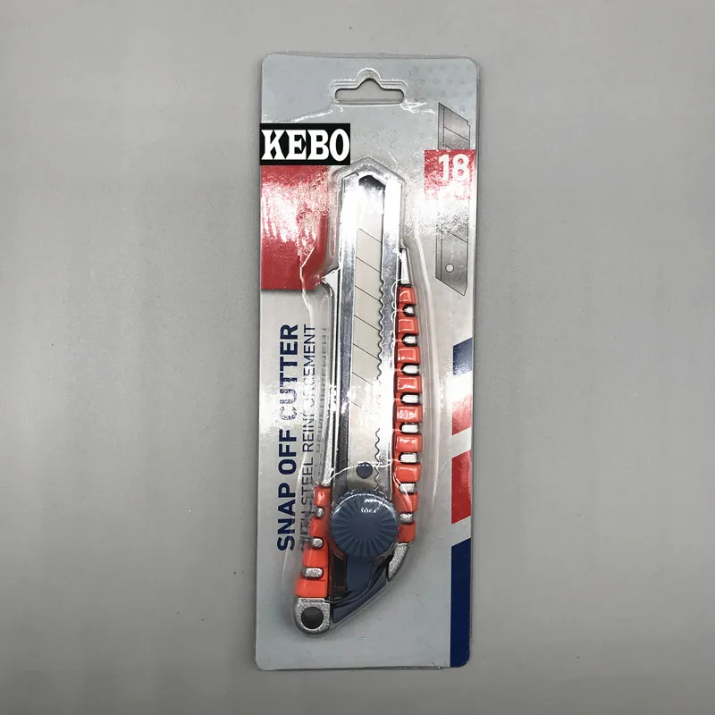 Aluminium handle sliding blade snap off utility safe cutter box cutting knife