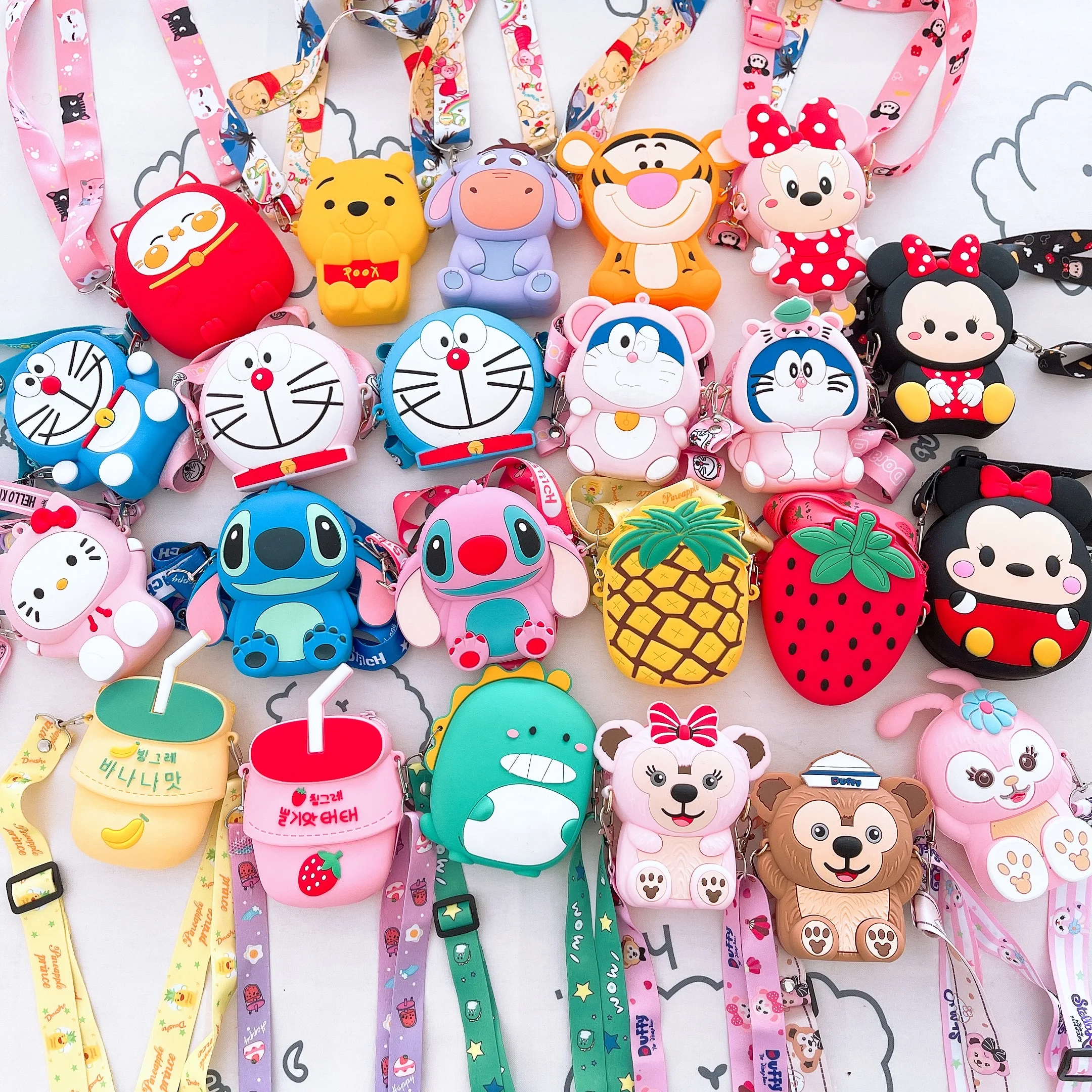 Hot Sell Kids Toy Purse Silicone Strawberry Pop Purse Avocado Rainbow Unicorn Pop Fidget School Pencil Bag For Girls