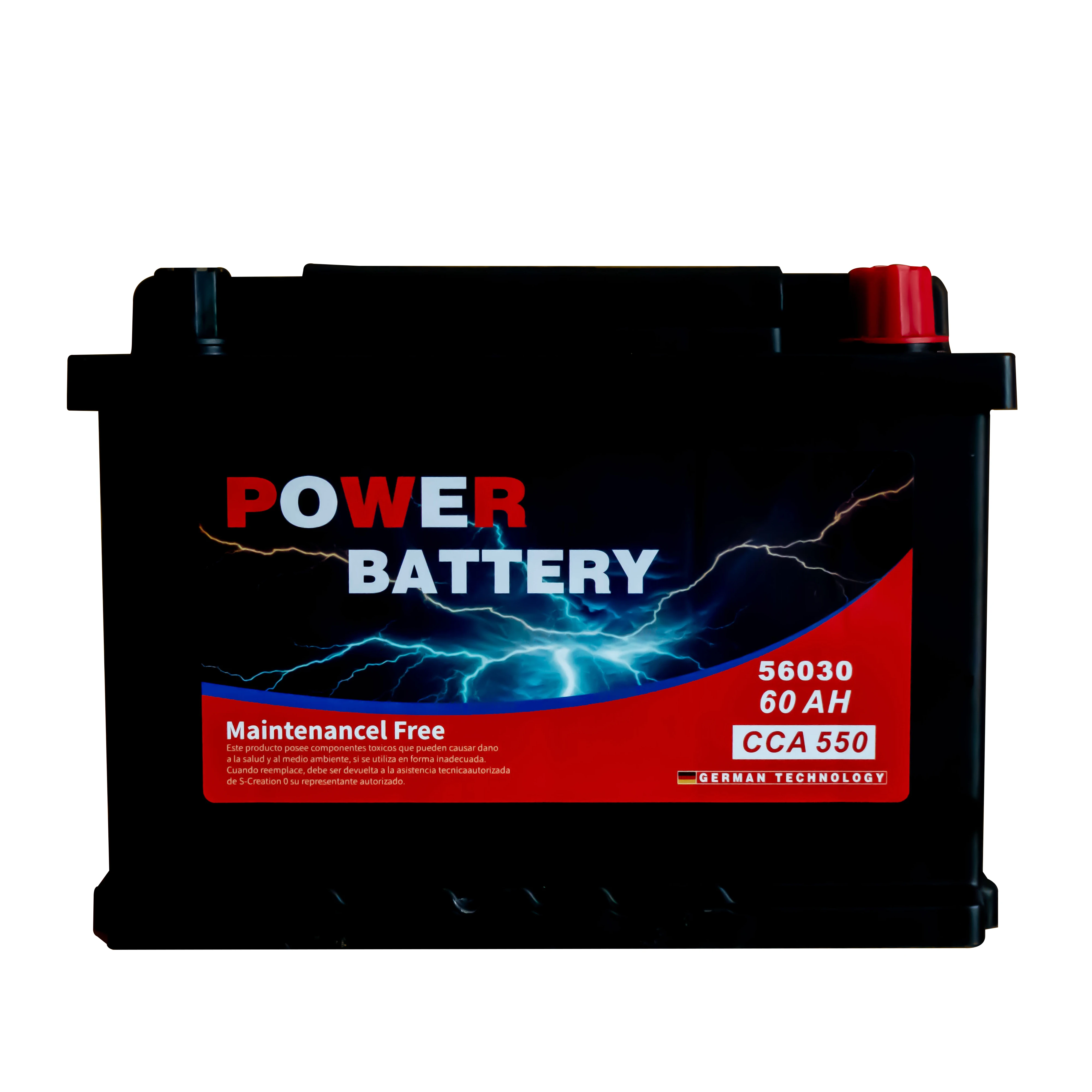 12V60ah автомобильные аккумуляторные батареи не требующие обслуживания высокопроизводительные свинцово-кислотные Автомобильные