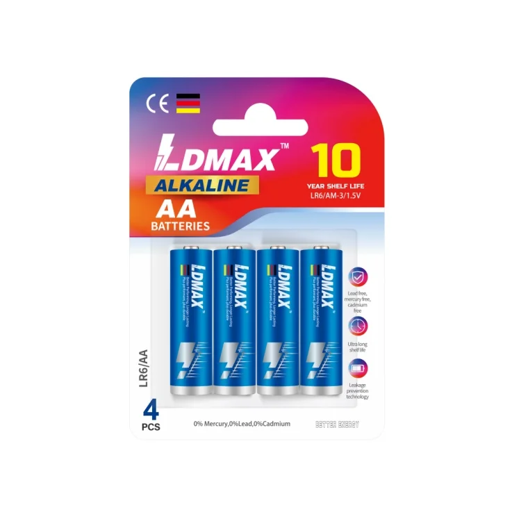 Free Sample CE LDMAX Factory 1.5v Lr6 Ultra Alkaline Battery Pilas Am3 Aa Primary Battery for flashlight led light