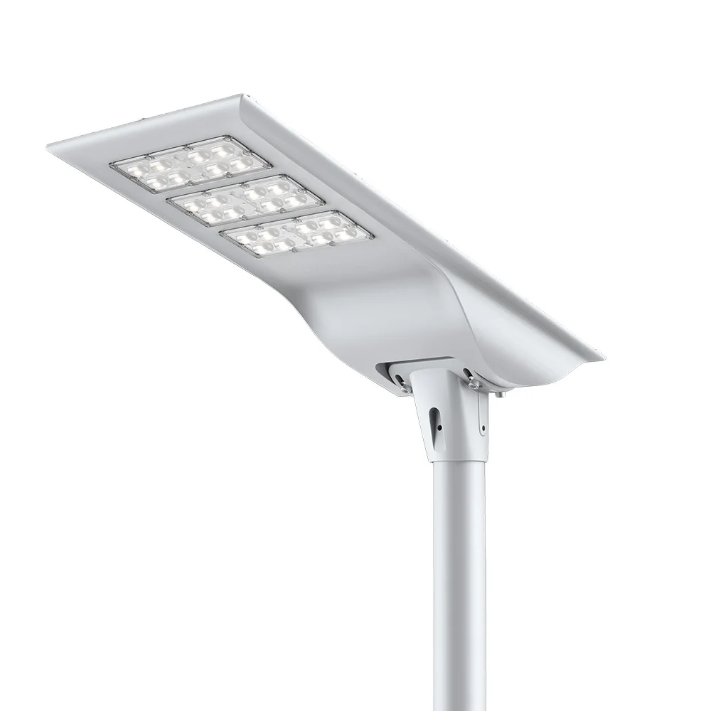 Outdoor Waterproof High Lumen Energy Saving All In One Integrated Road Smart Led Solar Street Light 60W Cold White
