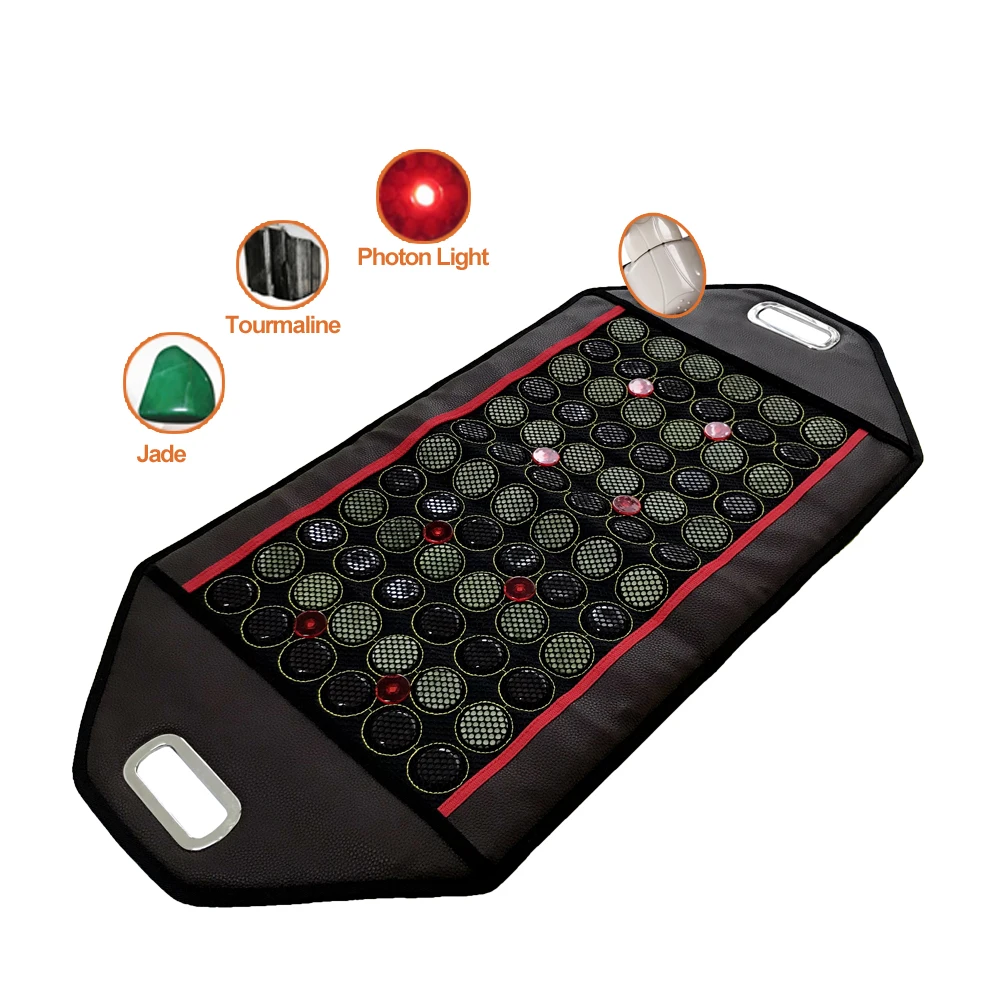 Нефритовый турмалиновый инфракрасный фотонный матрас многофункциональный рекламный турмалиновый Электрический инфракрасный нагревательный коврик для акупрессуровой терапии
