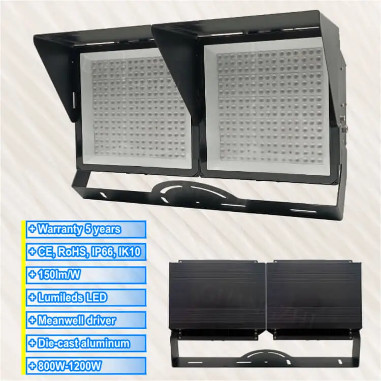 Power Flood Light 1-2 Modules CE RoHS Aluminum Floodlight 5 Years Warranty Logistic Airport Warehouse Projector Lamp Mast LED