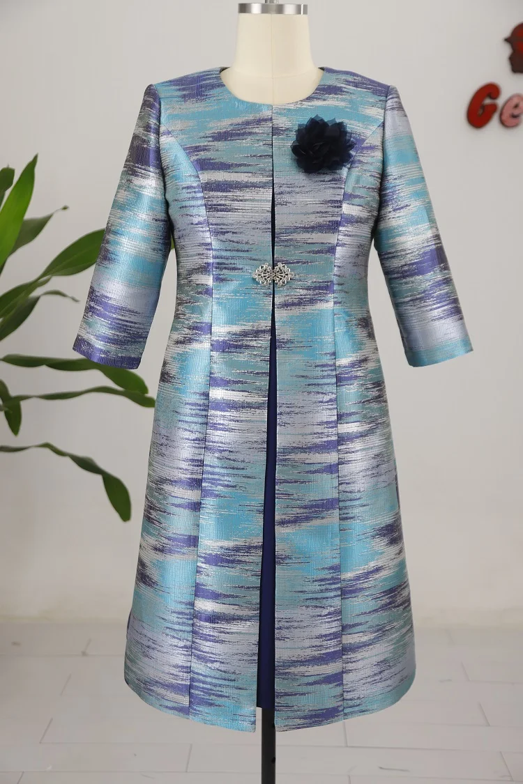 Hot Sale Africa Women Plus Size  Church Dress Long Jacket Two Pieces Set Formal Occasion Clothing Turkey Women Dress