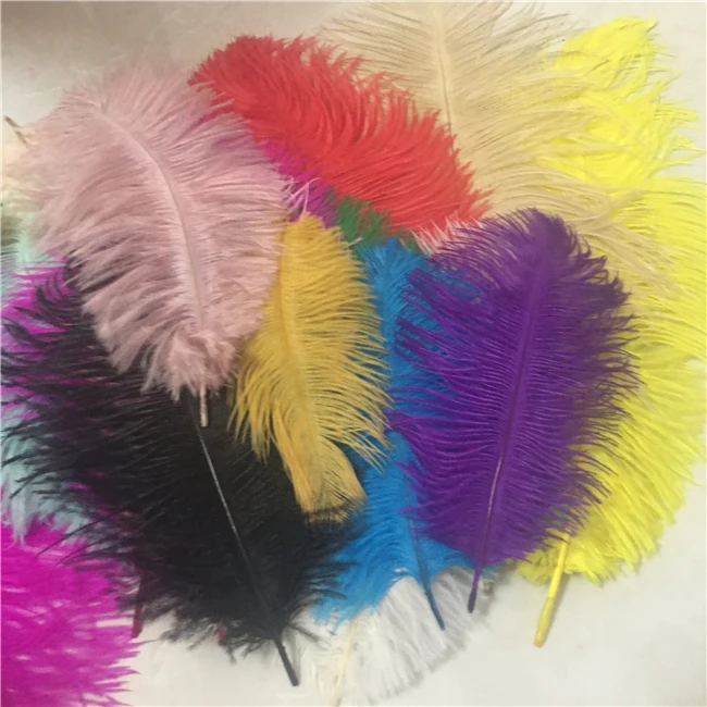 Gold And Colors Artificial Deco Ostrich Feathers